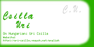 csilla uri business card